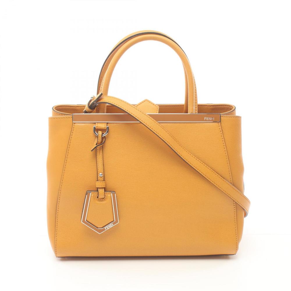 Fendi Petite 2Jours Petite Toujours Handbag Leather Yellow